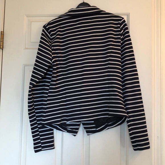 BNWT Lois Denim Navy and White Striped Jacket - Picture 2 of 6